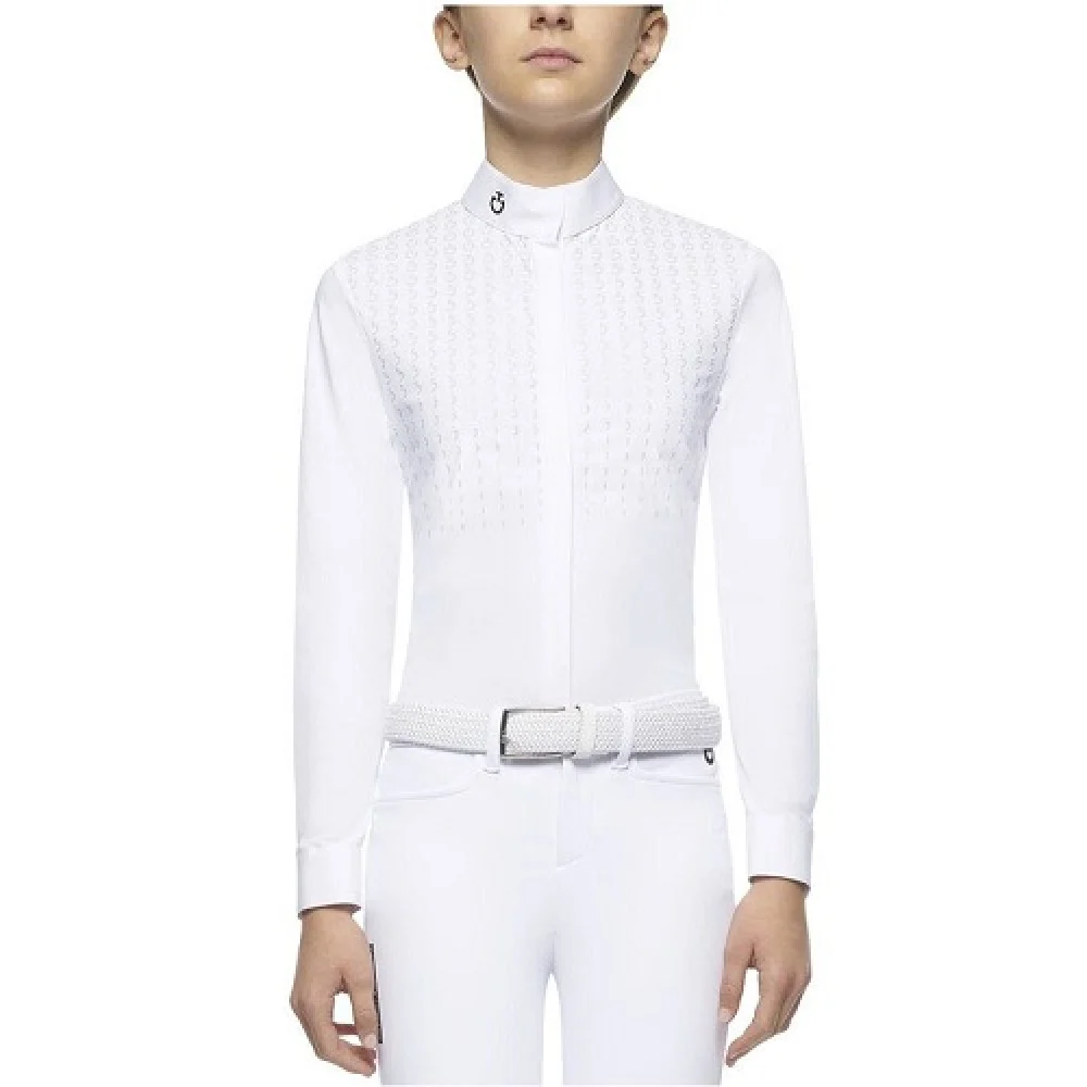 574ba078985011eb459152cf00ebc482_229edd47400b11ee9fa0000c290f8e77 Сорочка турнірна для дівчинки з довгим рукавом Phase-Out від Cavalleria Toscana - Зображення 1