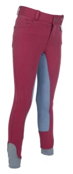 Бриджі дитячі для дівчинки з повною замшевою леєю Alos Contrast від HKM