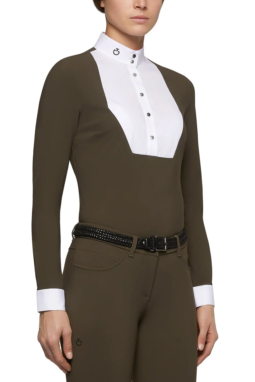 91fefa96f74f11eaa48852cf004901ce_9a6e3a84449311eb7a9552cf004901ce Поло турнірне жіноче з довгим рукавом Pentagon Bib від Cavalleria Toscana - Зображення 1