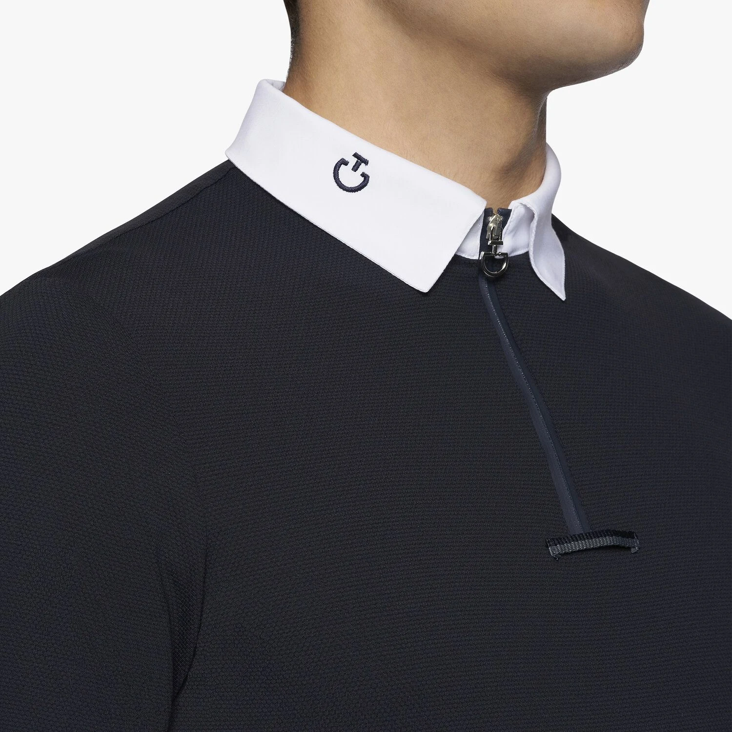 d054827a395311ebe38f52cf004901ce_207c73e4472911ee9fa0000c290f8e77 Поло турнірне чоловіче з довгим рукавом Bi-color від Cavalleria Toscana - Зображення 1